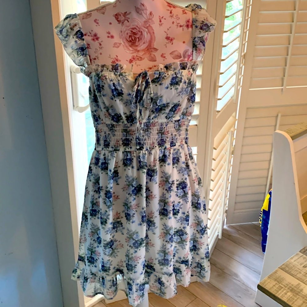 White floral dress